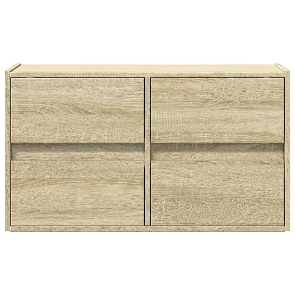 Zidni TV ormarić s LED svjetlima boja hrasta 80 x 31 x 45 cm