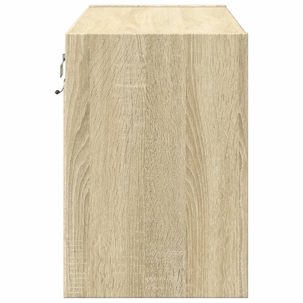Zidni TV ormarić s LED svjetlima boja hrasta 80 x 31 x 45 cm