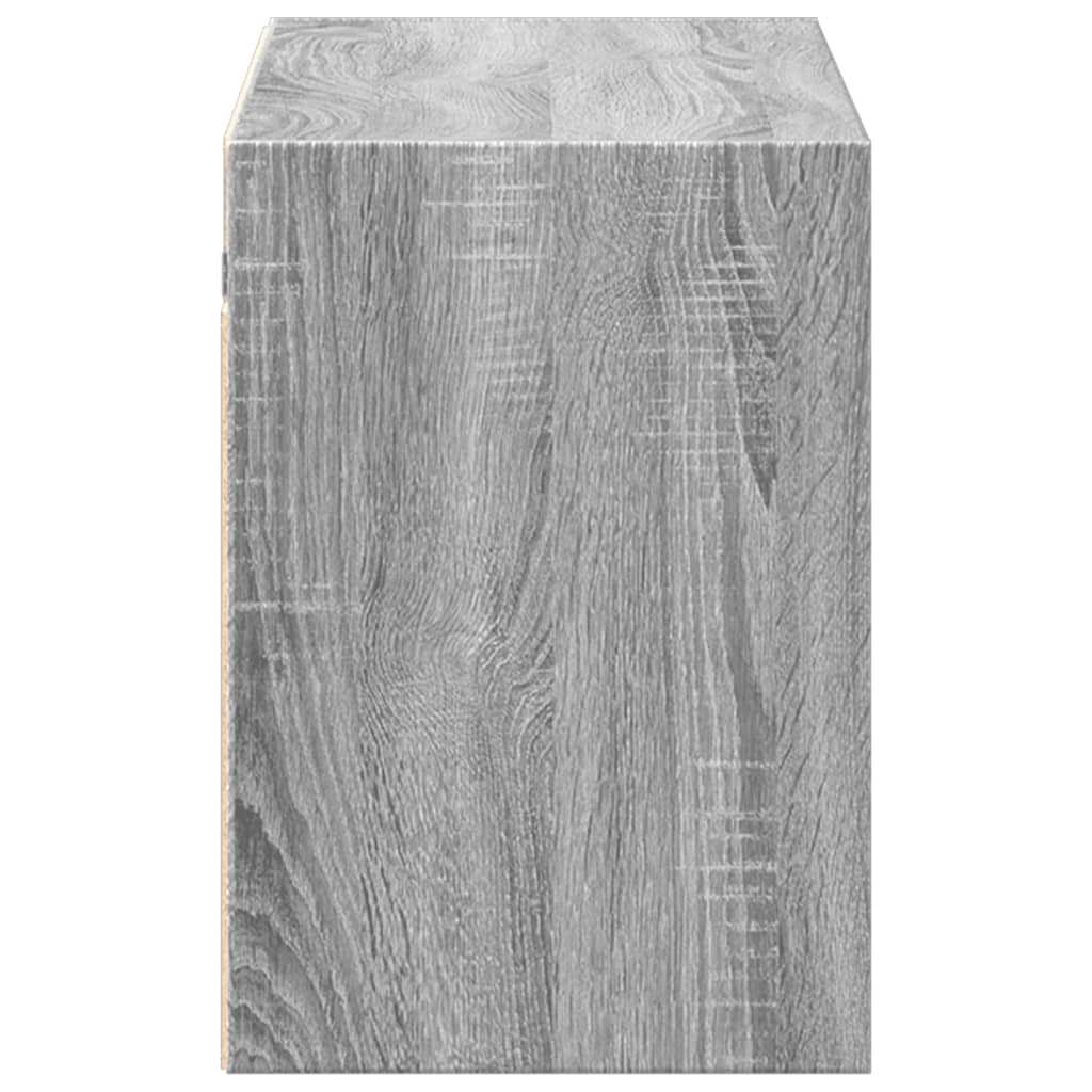Zidni TV ormarić s LED svjetlima siva boja hrasta 100x31x45 cm