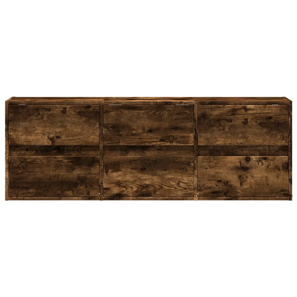 Zidni TV ormarić LED boja dimljenog hrasta 130x31x45 cm