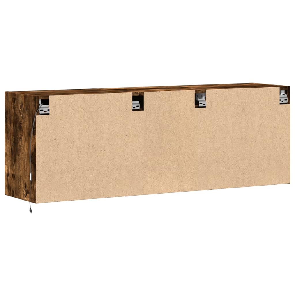 Zidni TV ormarić LED boja dimljenog hrasta 130x31x45 cm