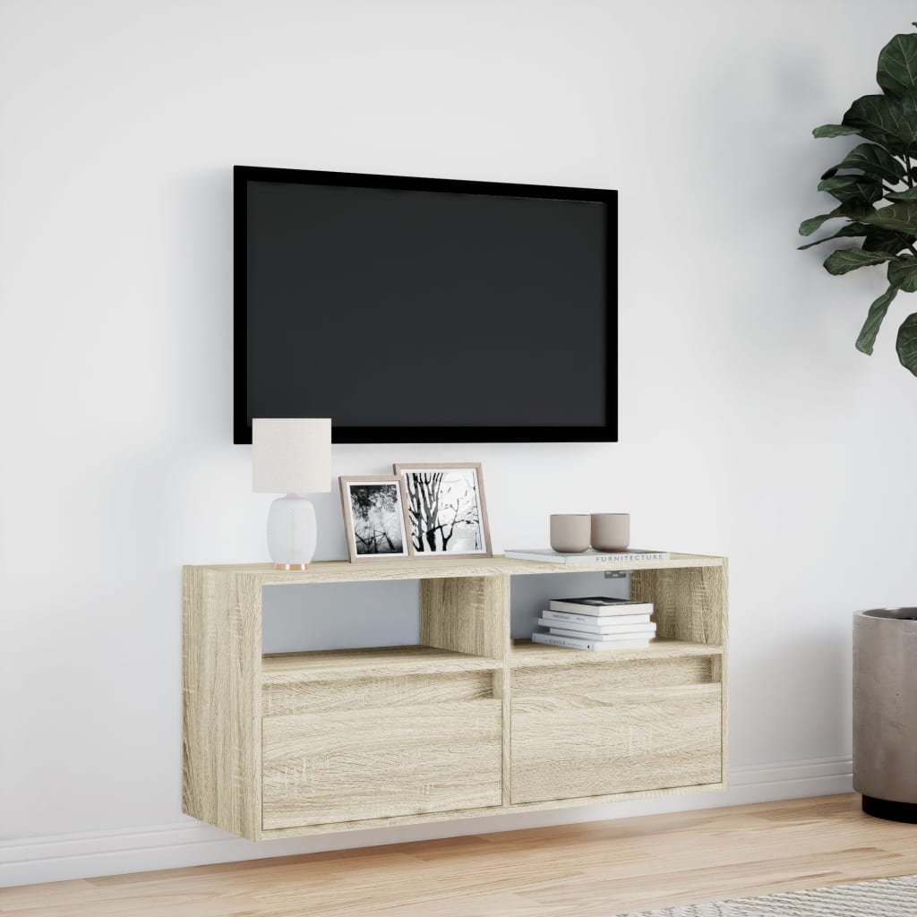 Zidni TV ormarić LED boja hrasta sonome 100x31x45 cm