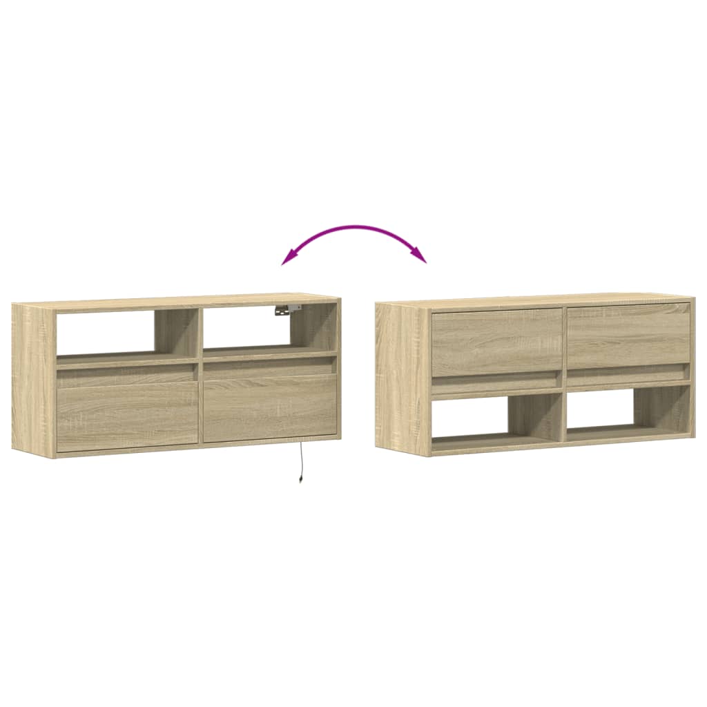 Zidni TV ormarić LED boja hrasta sonome 100x31x45 cm