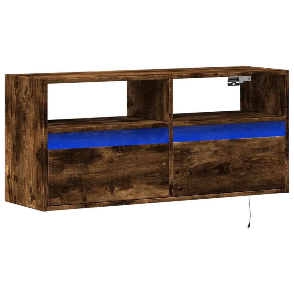 Zidni TV ormarić LED boja dimljenog hrasta 100x31x45 cm