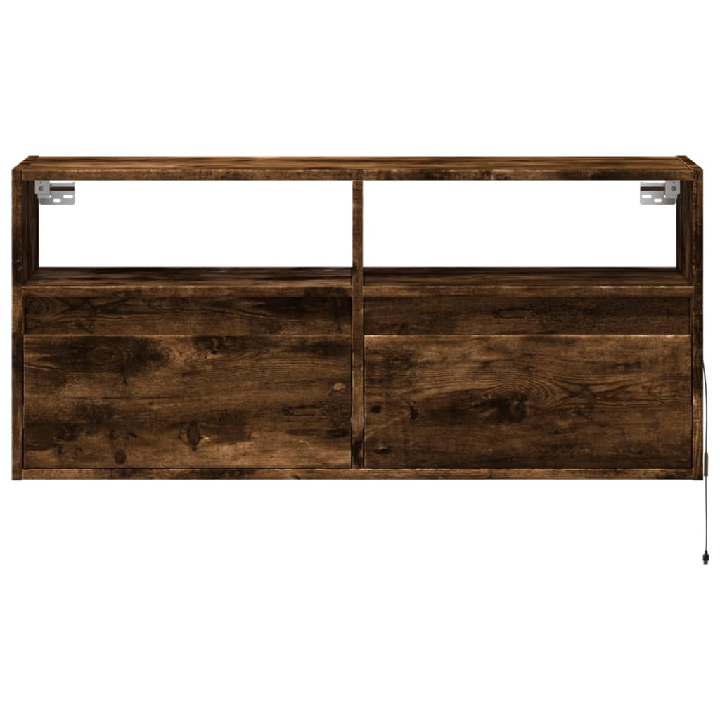 Zidni TV ormarić LED boja dimljenog hrasta 100x31x45 cm