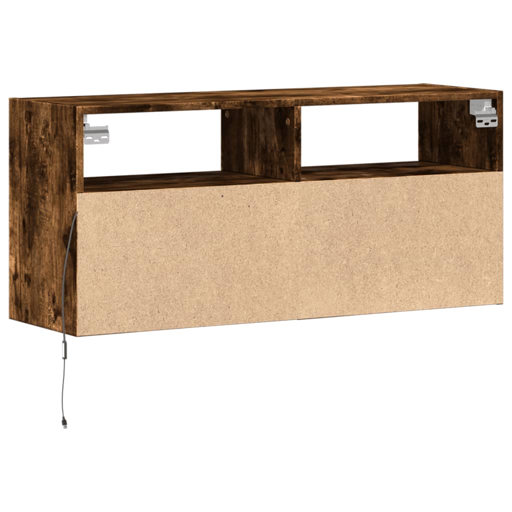 Zidni TV ormarić LED boja dimljenog hrasta 100x31x45 cm