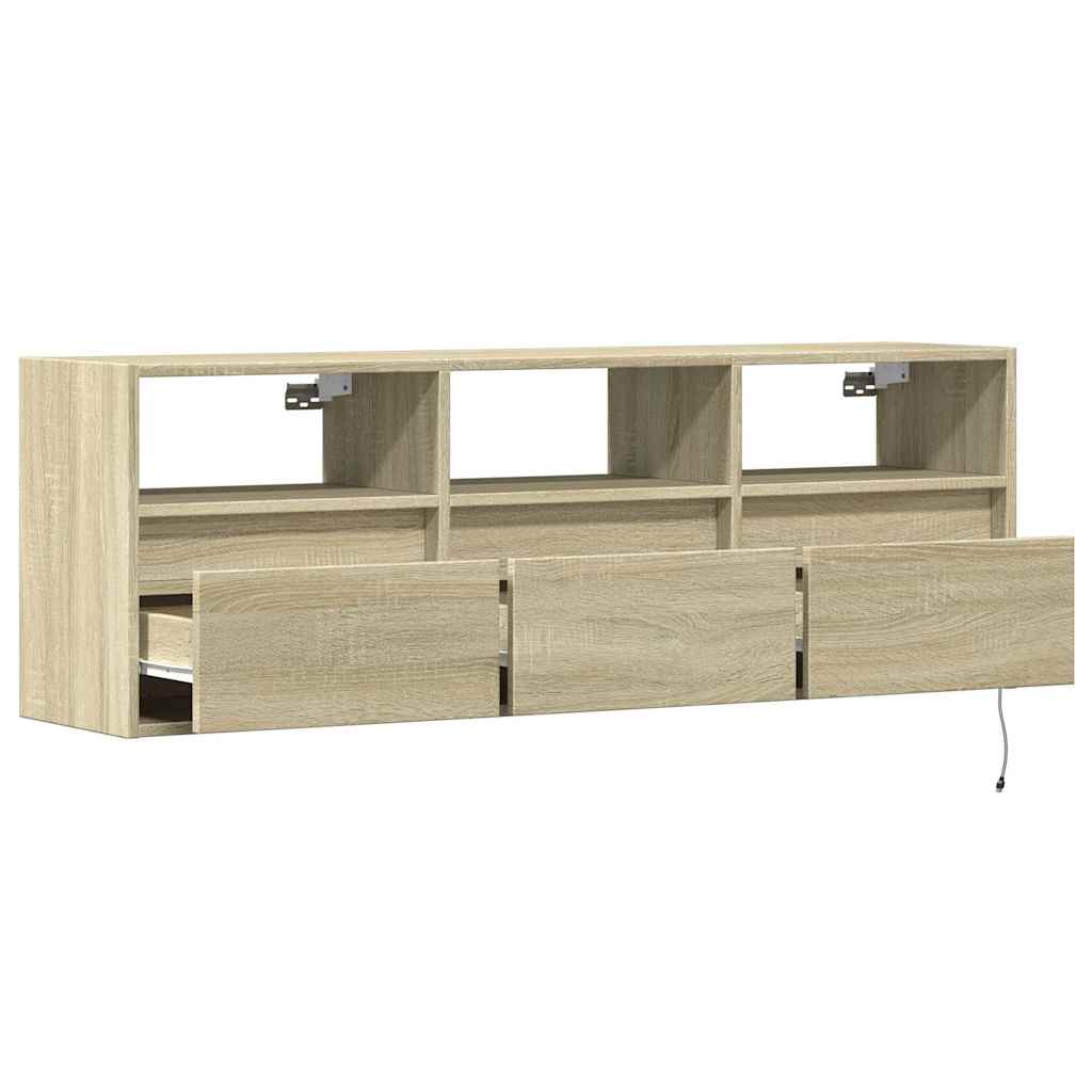 Zidni TV ormarić LED boja hrasta sonome 130 x 31 x 45 cm