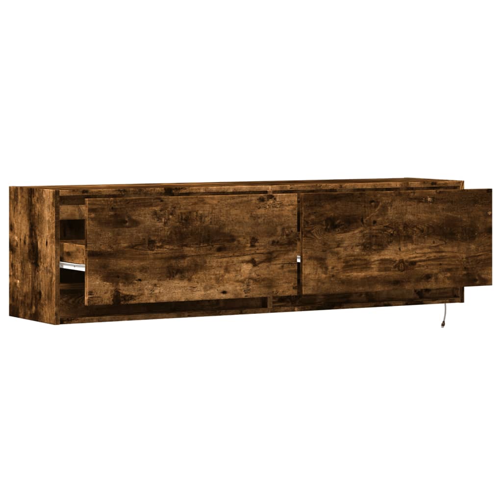 Zidni TV ormarić LED boja dimljenog hrasta 140x31x38 cm