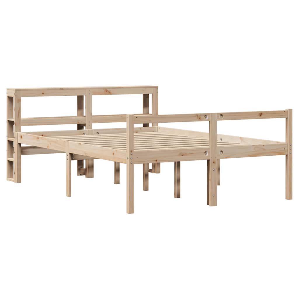 Krevet za starije s uzglavljem 120x200 cm od borovine