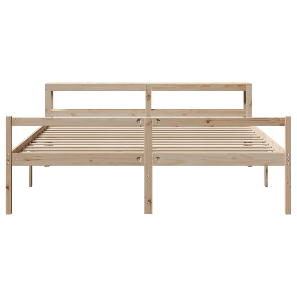Krevet za starije s uzglavljem 200x200 cm od borovine