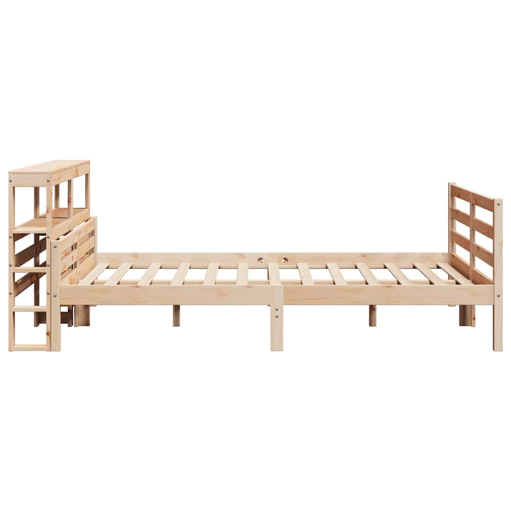 Okvir kreveta s uzglavljem 140 x 190 cm od masivne borovine