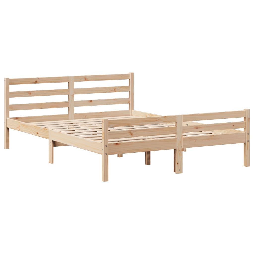 Okvir za krevet s uzglavljem 150 x 200 cm borovina
