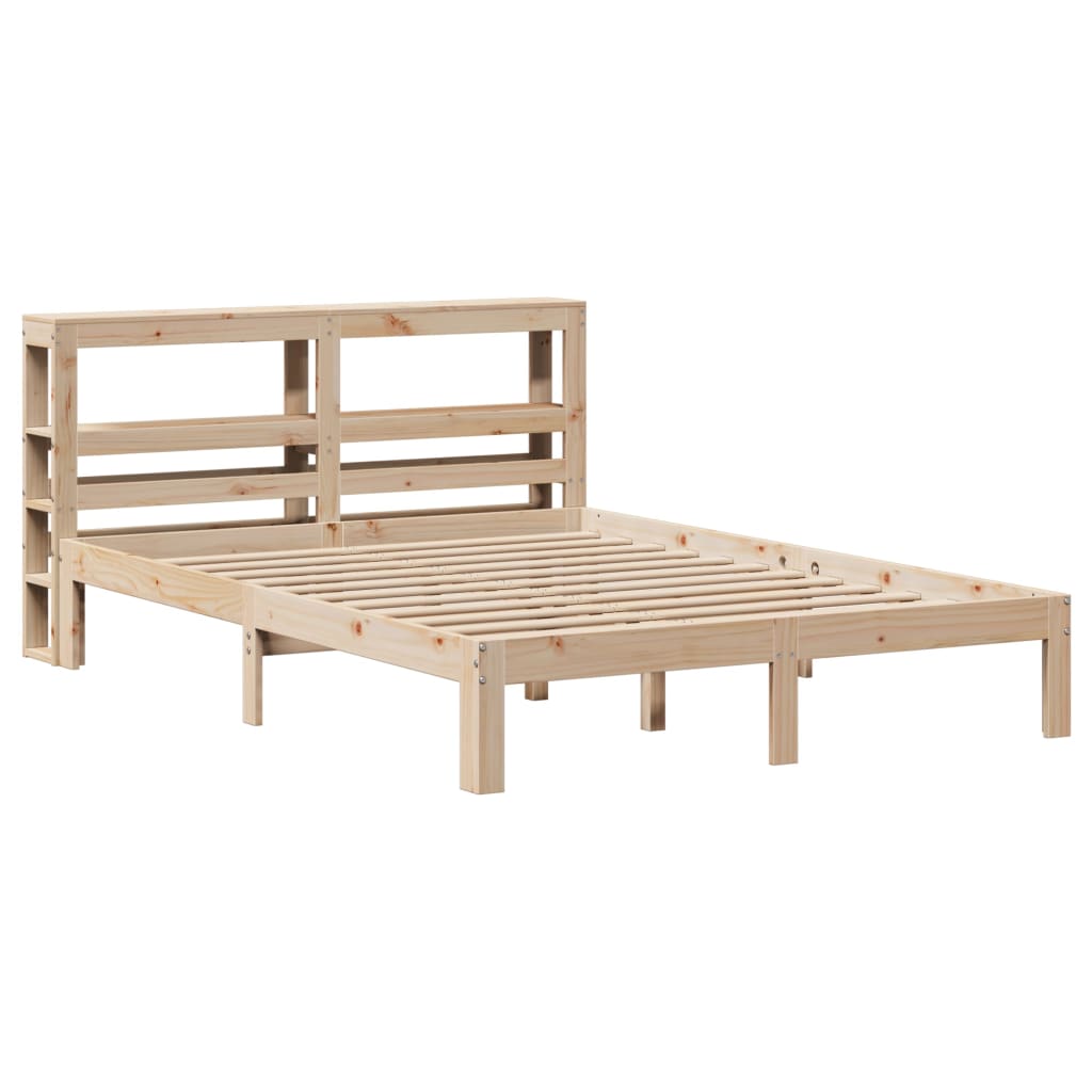 Okvir za krevet s uzglavljem 150 x 200 cm borovina