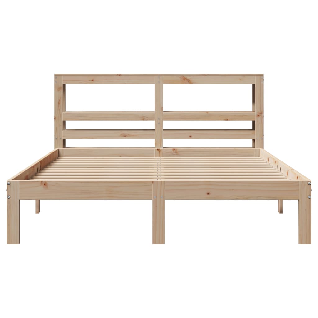 Okvir za krevet s uzglavljem 160 x 200 cm od masivne borovine