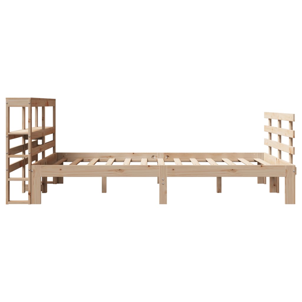 Okvir za krevet s uzglavljem 120 x 200 cm od masivne borovine