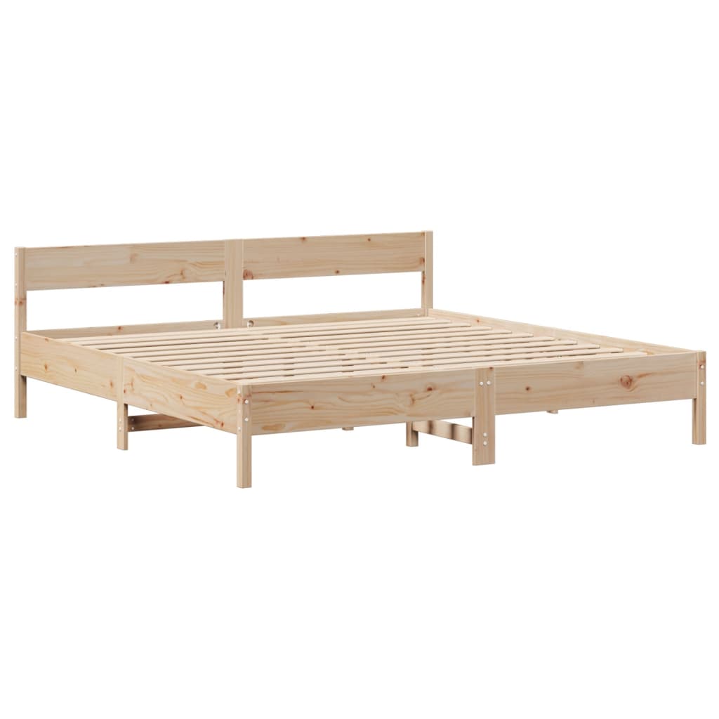 Okvir kreveta bez madraca 200 x 200 cm od masivne borovine