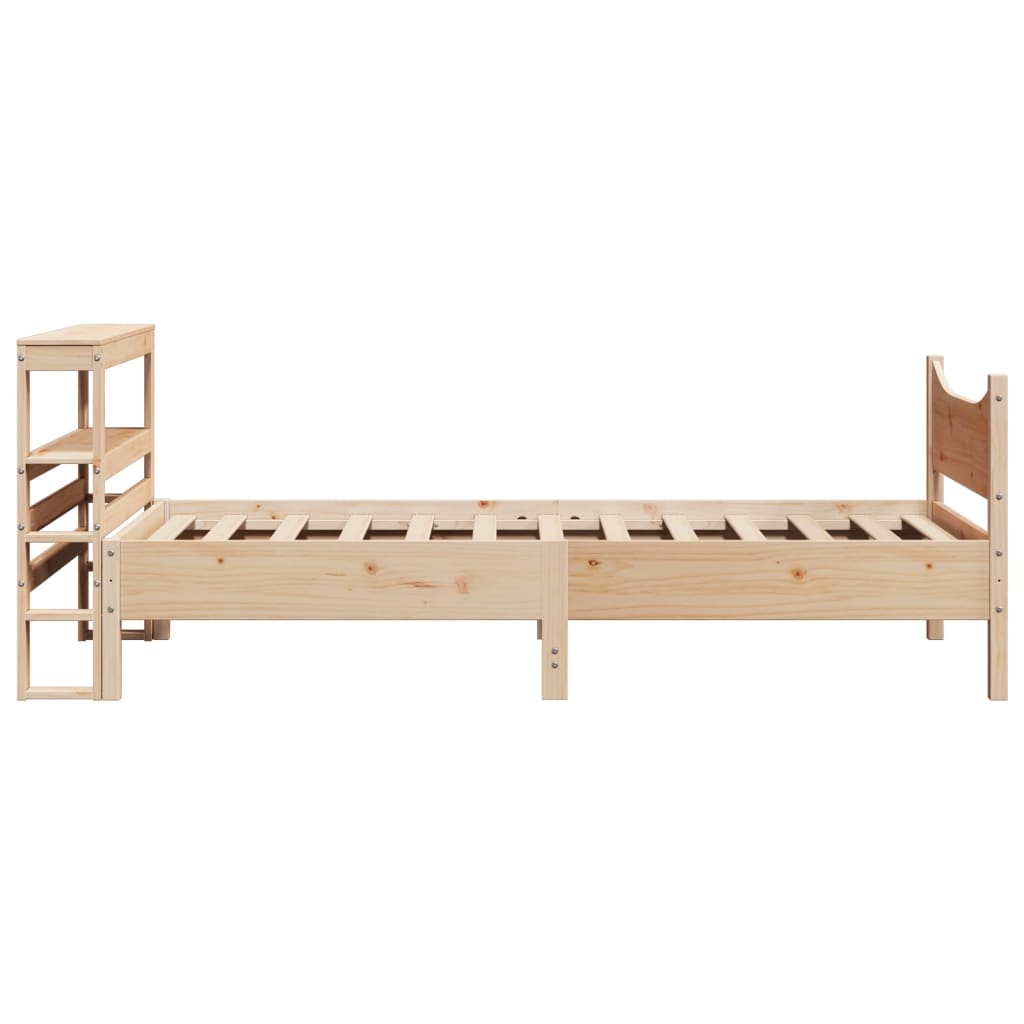 Okvir kreveta s uzglavljem 90 x 200 cm od masivne borovine