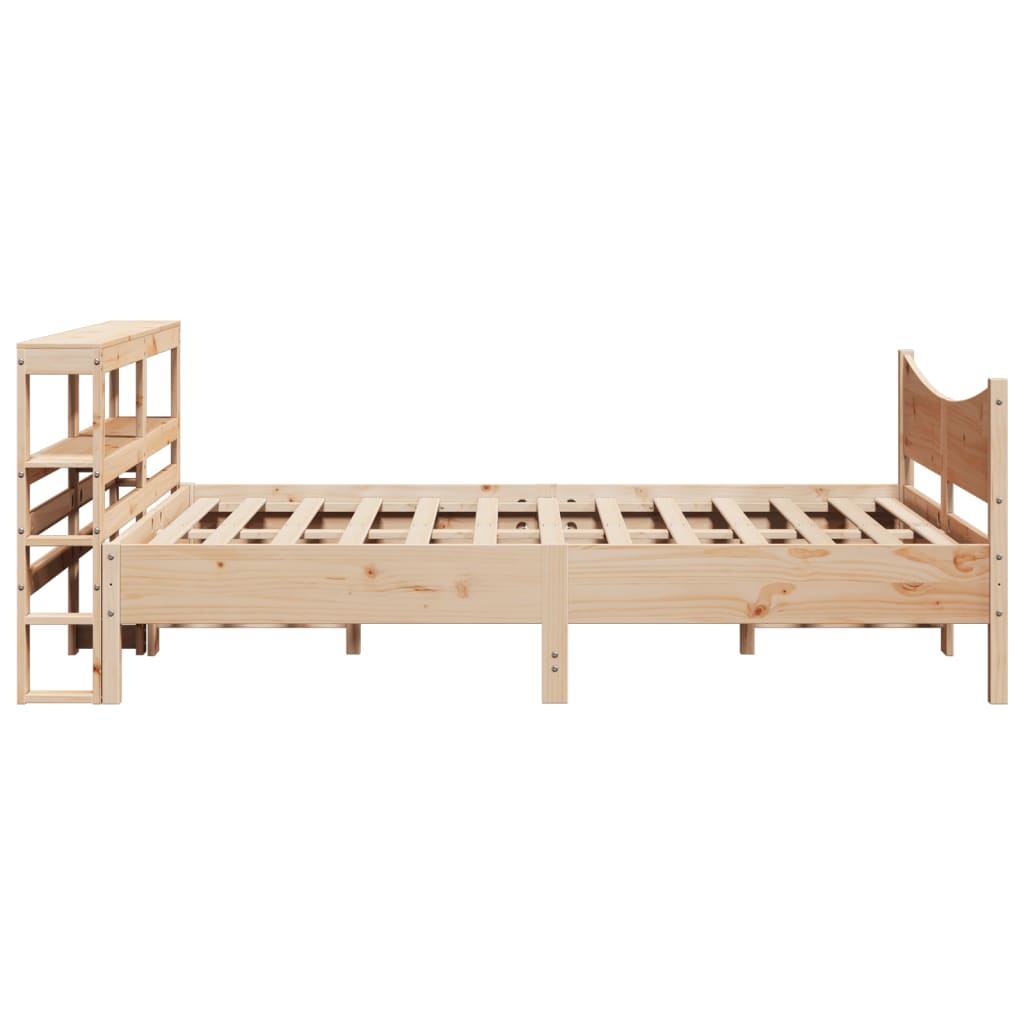 Okvir kreveta s uzglavljem 140 x 190 cm od masivne borovine