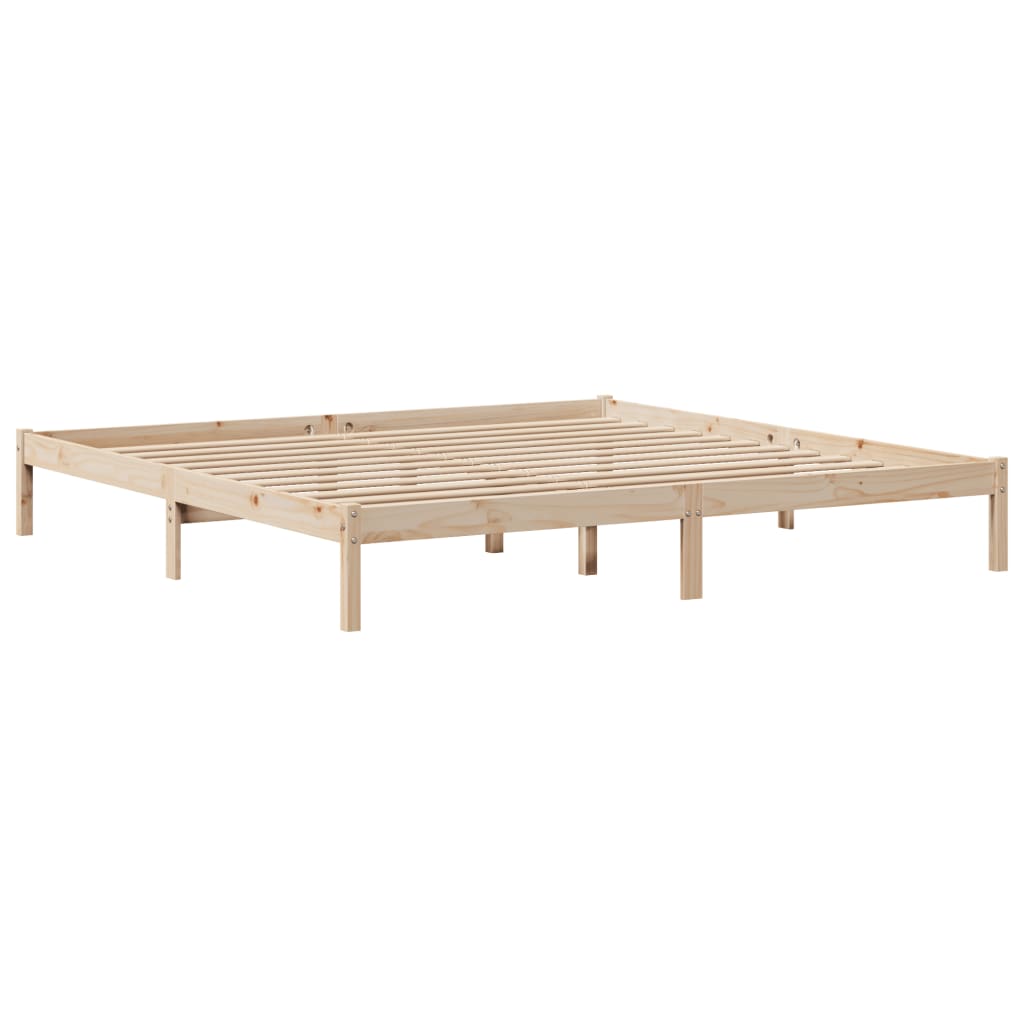 Okvir kreveta bez madraca 200 x 200 cm od masivne borovine