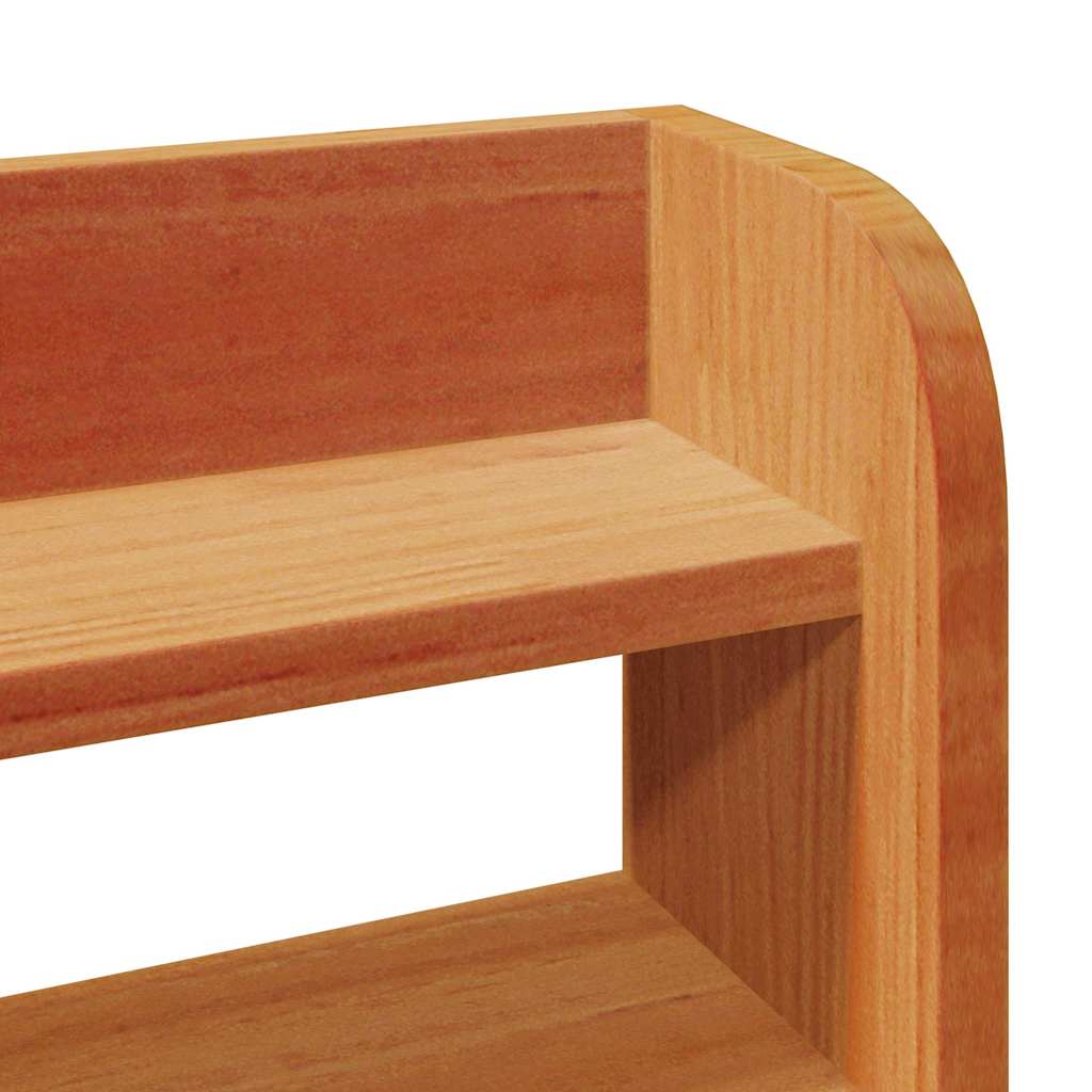 Okvir kreveta s uzglavljem voštano smeđi 75x190 cm od borovine