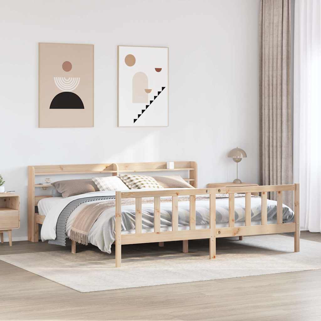 Okvir kreveta bez madraca 180 x 200 cm od masivne borovine