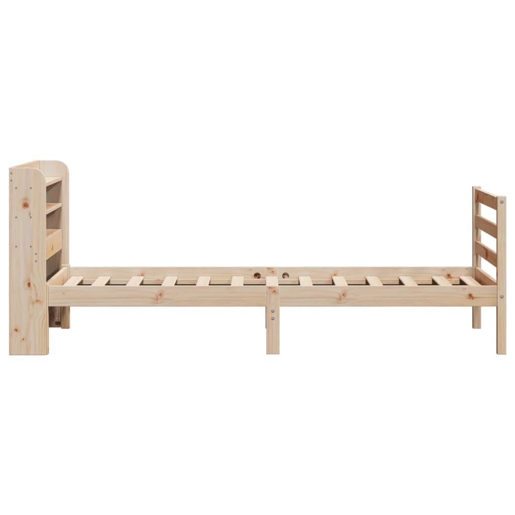 Okvir kreveta s uzglavljem 100 x 200 cm od masivne borovine