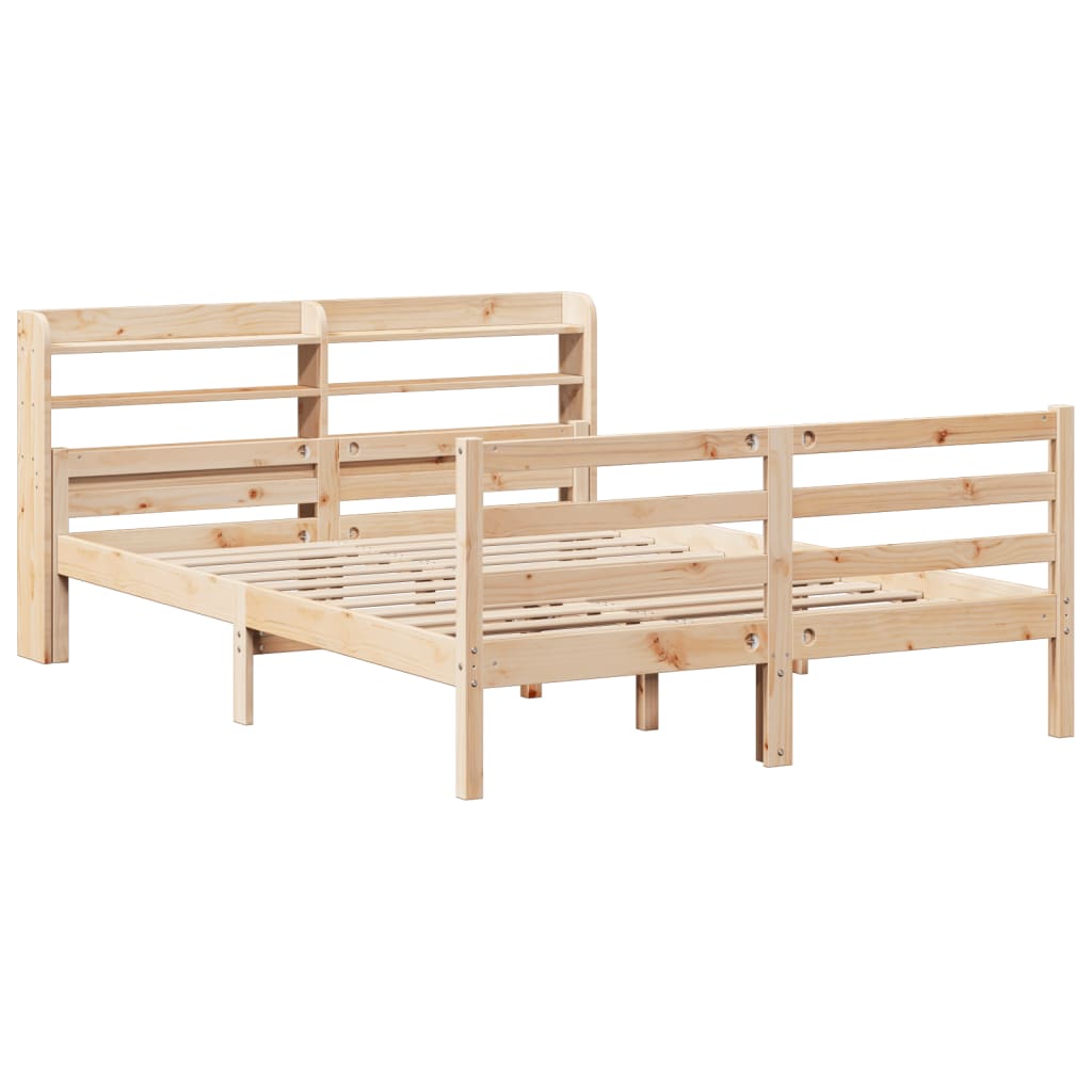 Okvir za krevet s uzglavljem 150 x 200 cm borovina