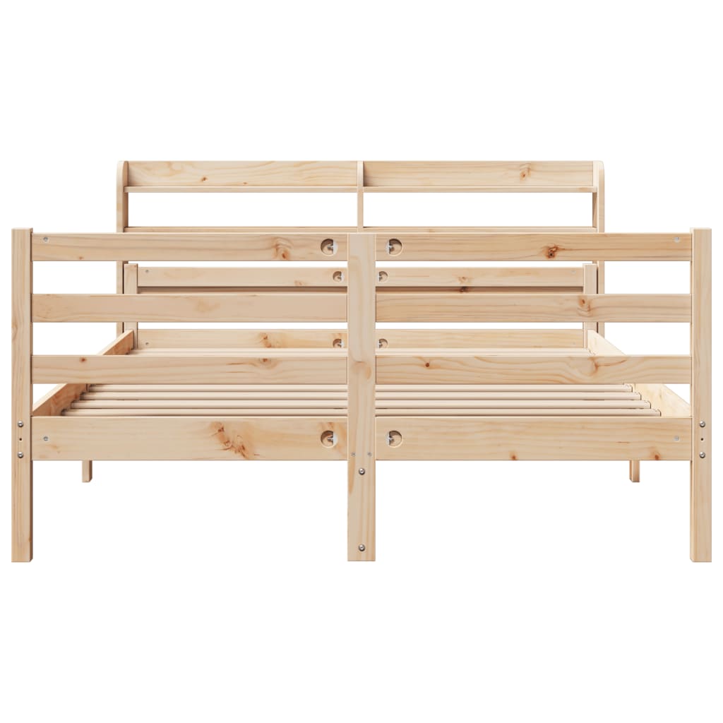 Okvir za krevet s uzglavljem 150 x 200 cm borovina