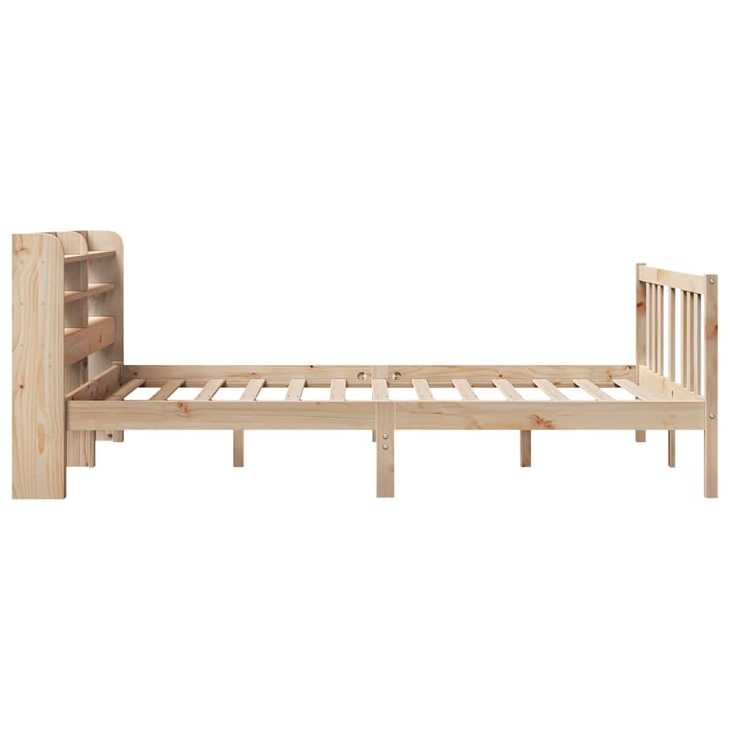 Okvir za krevet s uzglavljem 135 x 190 cm od masivne borovine