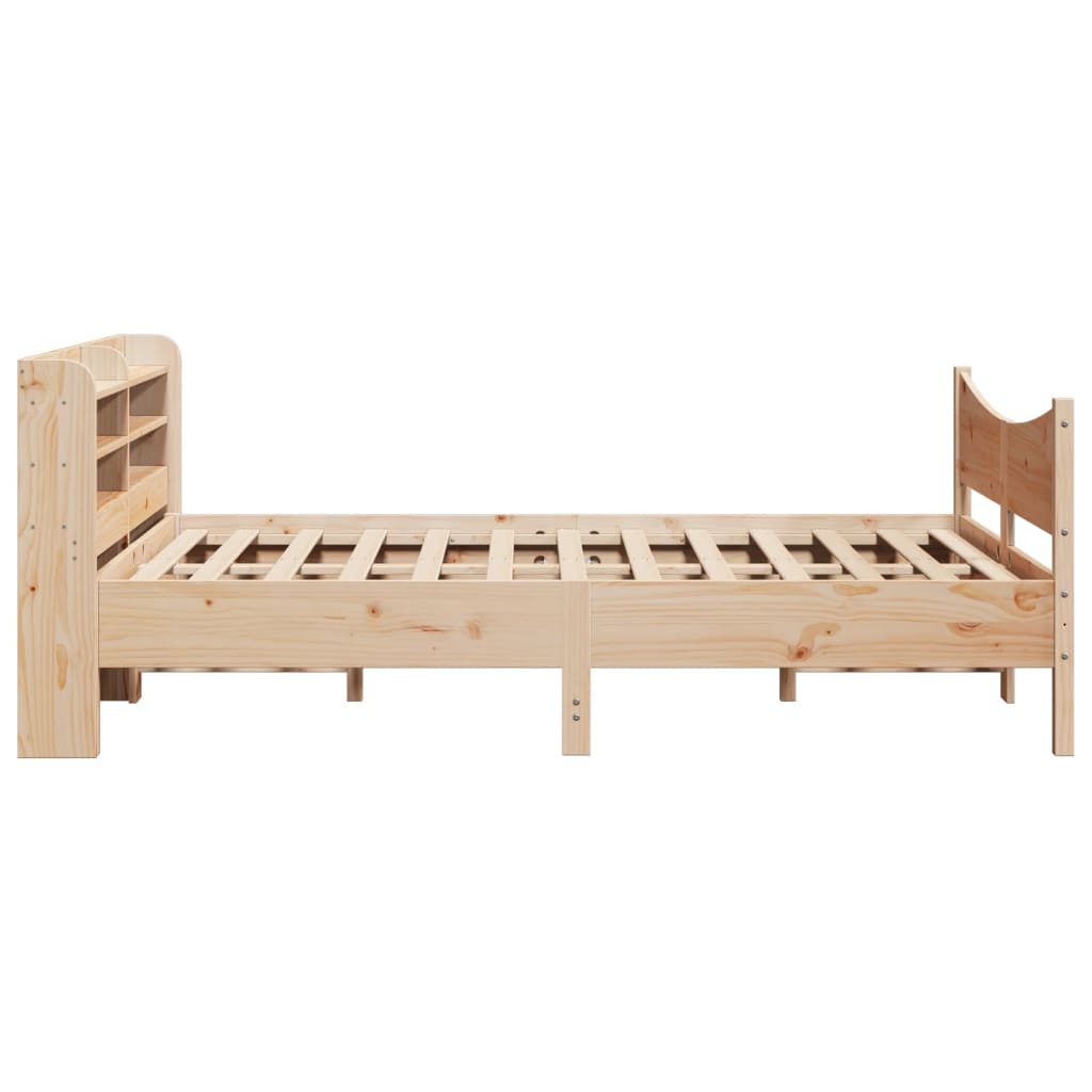 Okvir za krevet s uzglavljem 120 x 200 cm od masivne borovine