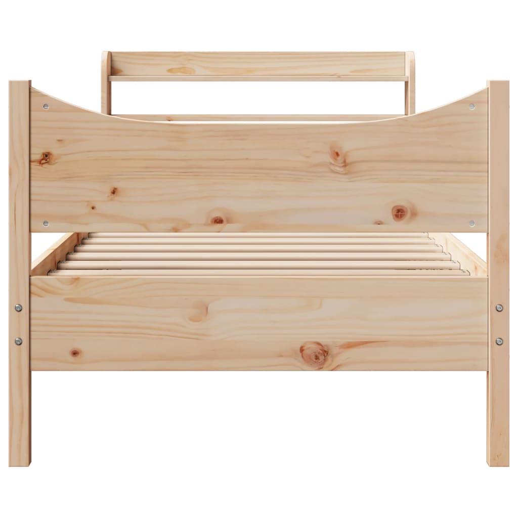 Okvir kreveta s uzglavljem 75x190 cm od borovine