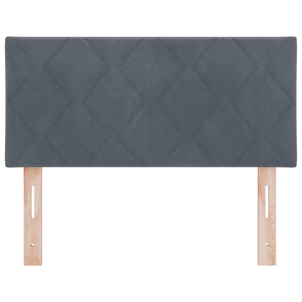 LED glava kreveta Tamno siva 100 cm Baršun