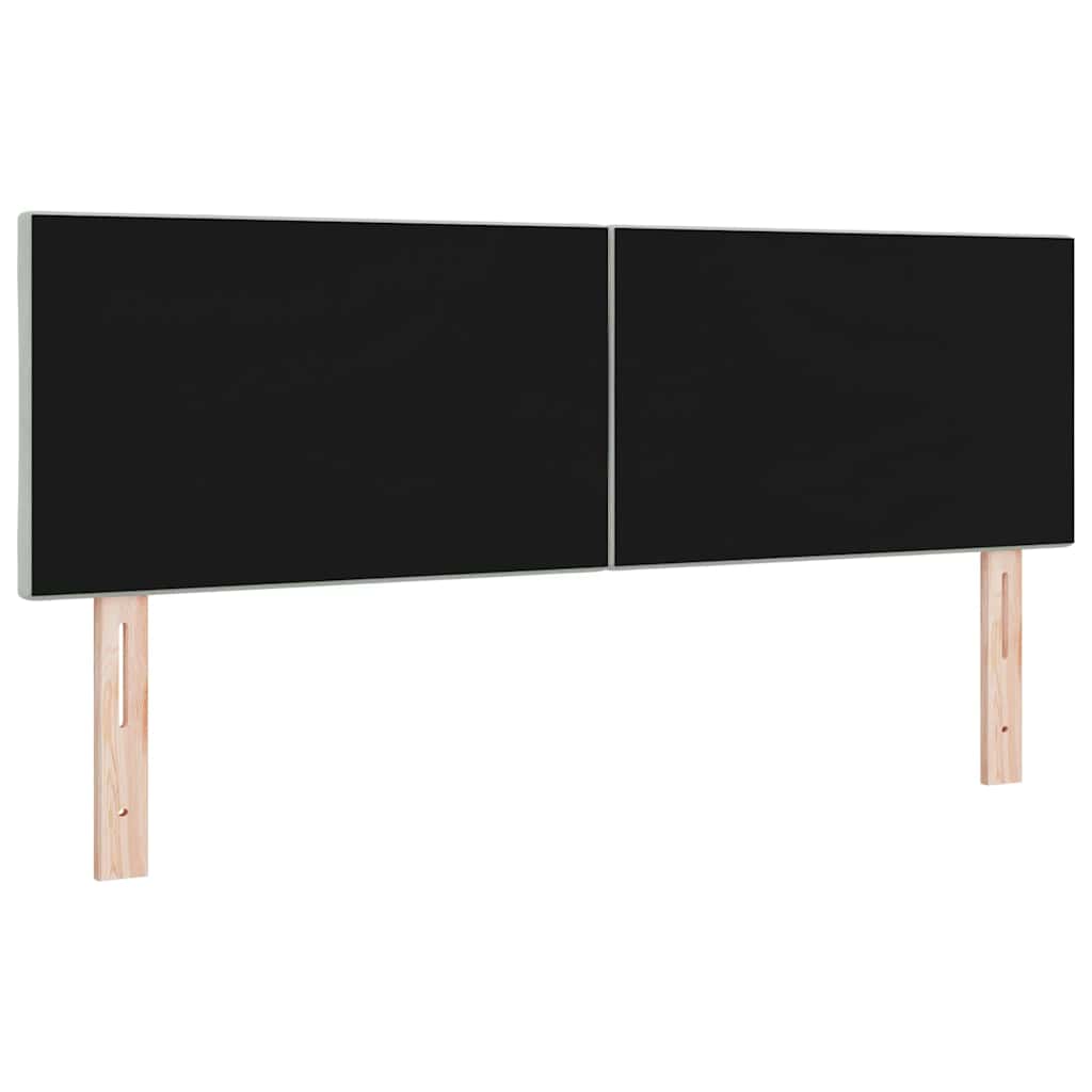 LED glava kreveta Svijetlo siva 144 cm Baršun