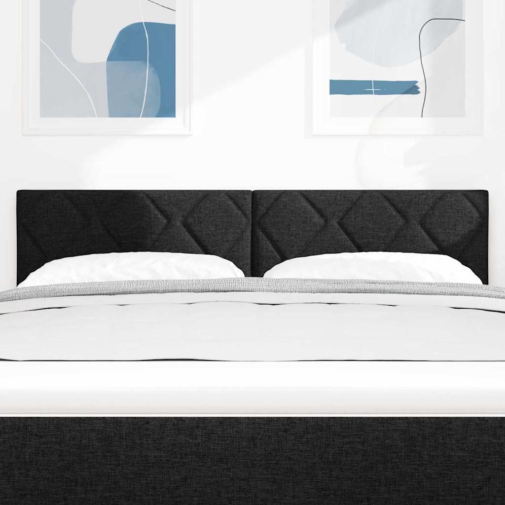 LED glava kreveta Crna 160 cm tkanina