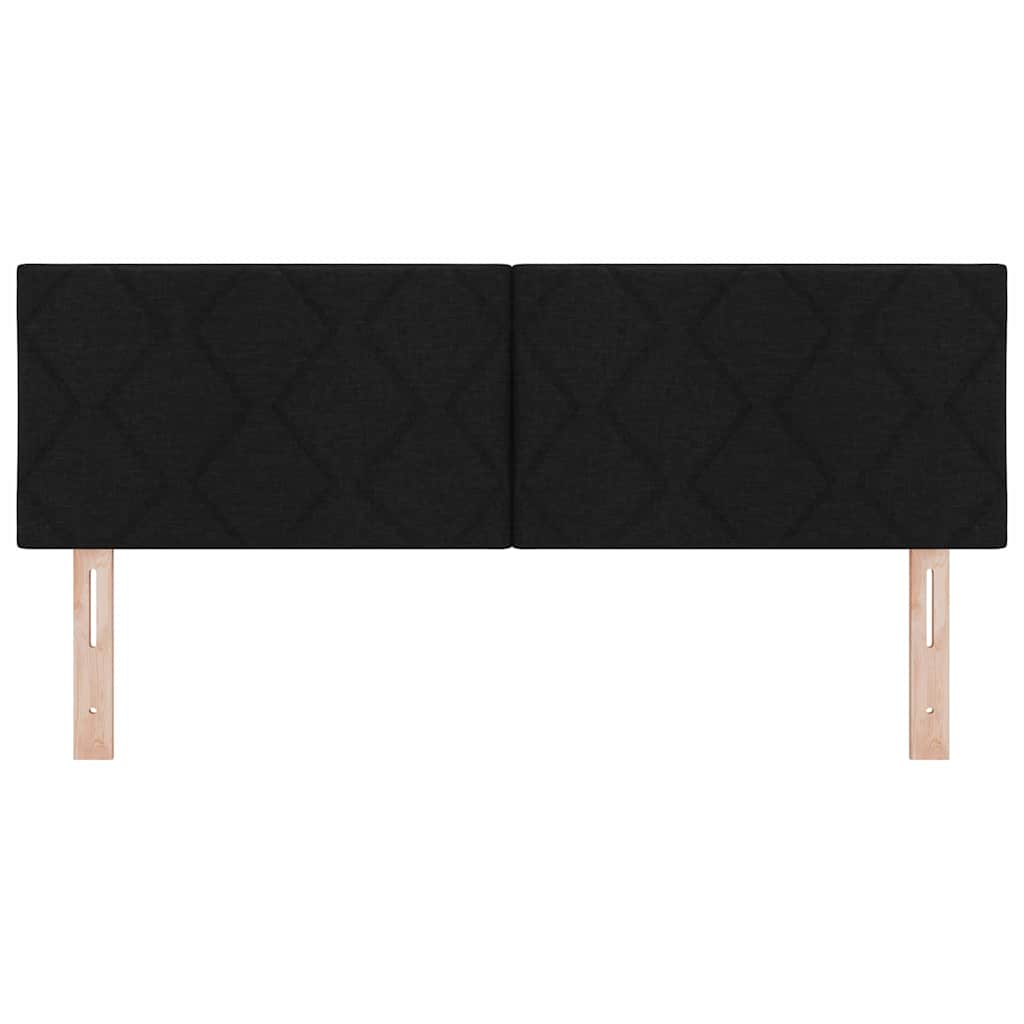 LED glava kreveta Crna 160 cm tkanina