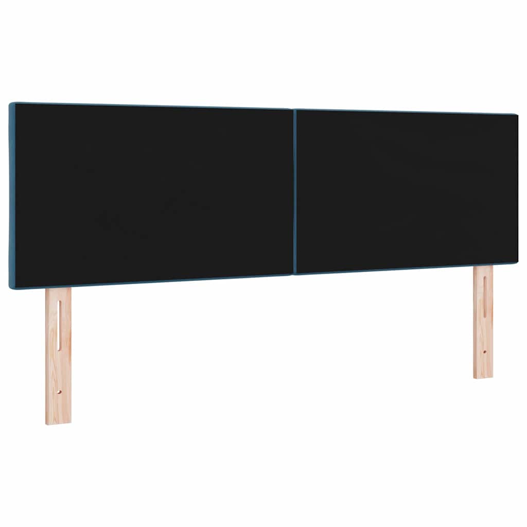LED glava kreveta Tamno plava 160 cm Baršun