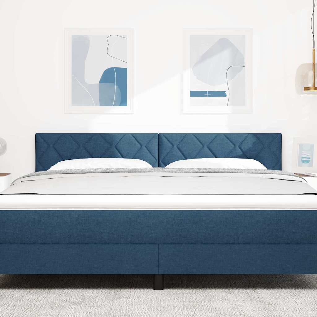 LED glava kreveta Plava 180 cm tkanina