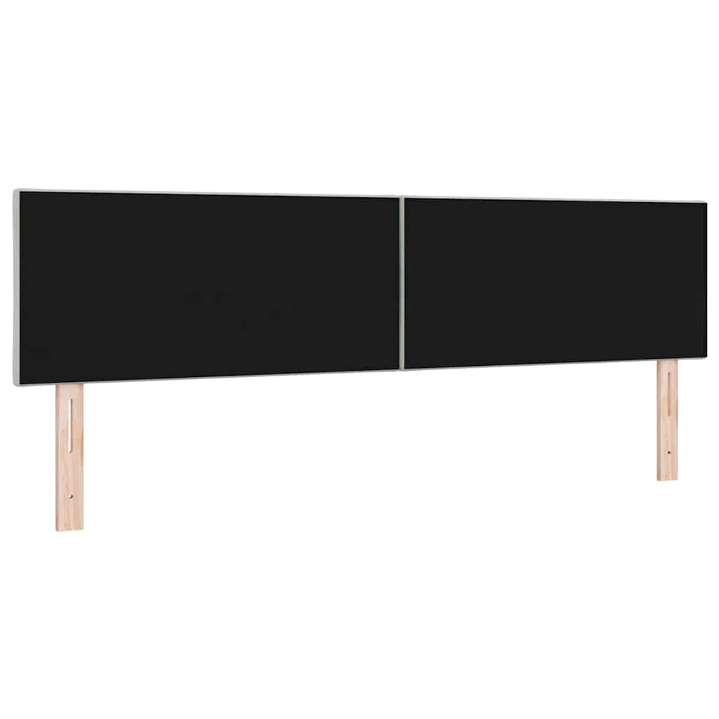 LED glava kreveta Svijetlo siva 180 cm Baršun