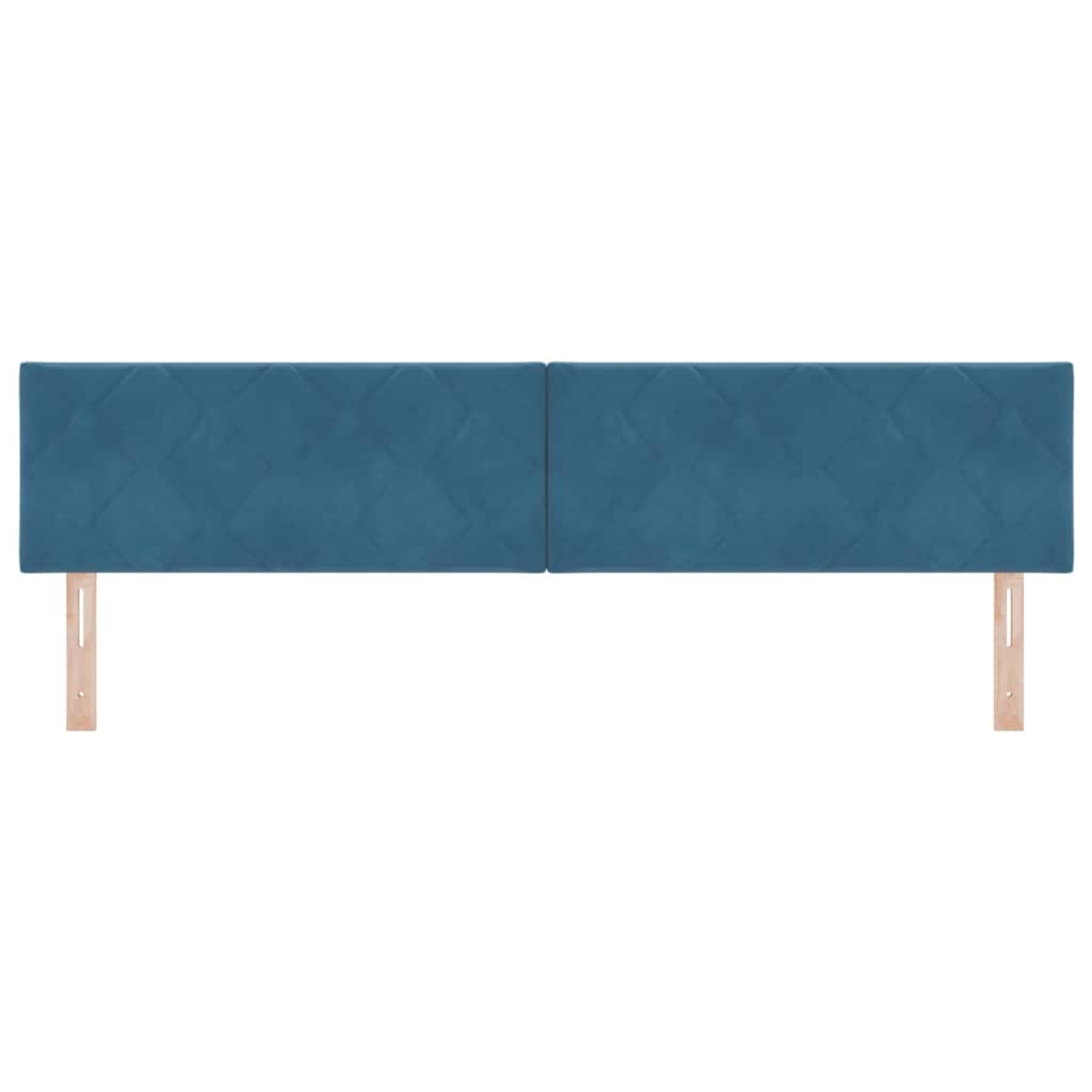 LED glava kreveta Tamno plava 200 cm Baršun