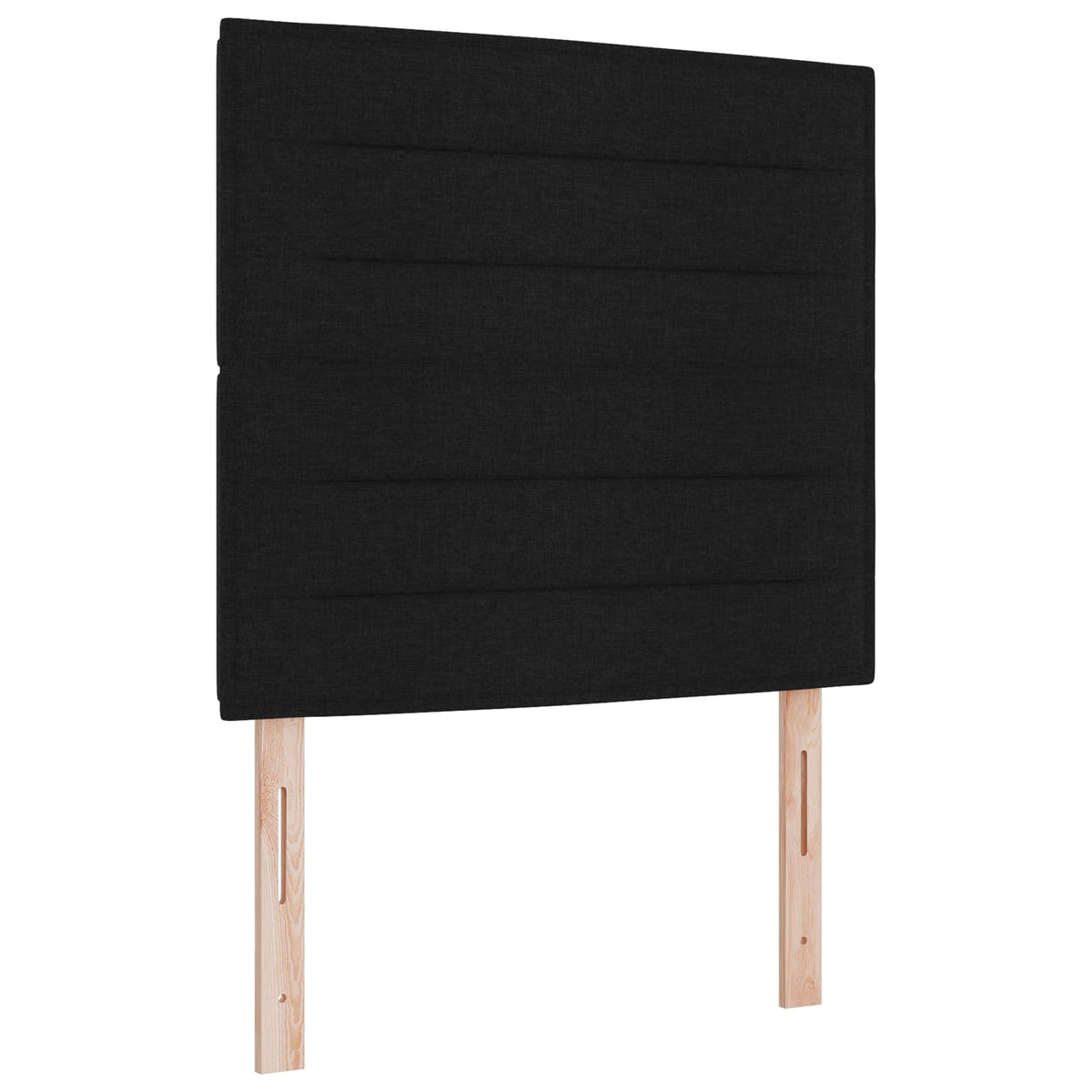 LED glava kreveta s LED trakama s uzglavljem Crna 80 cm tkanina
