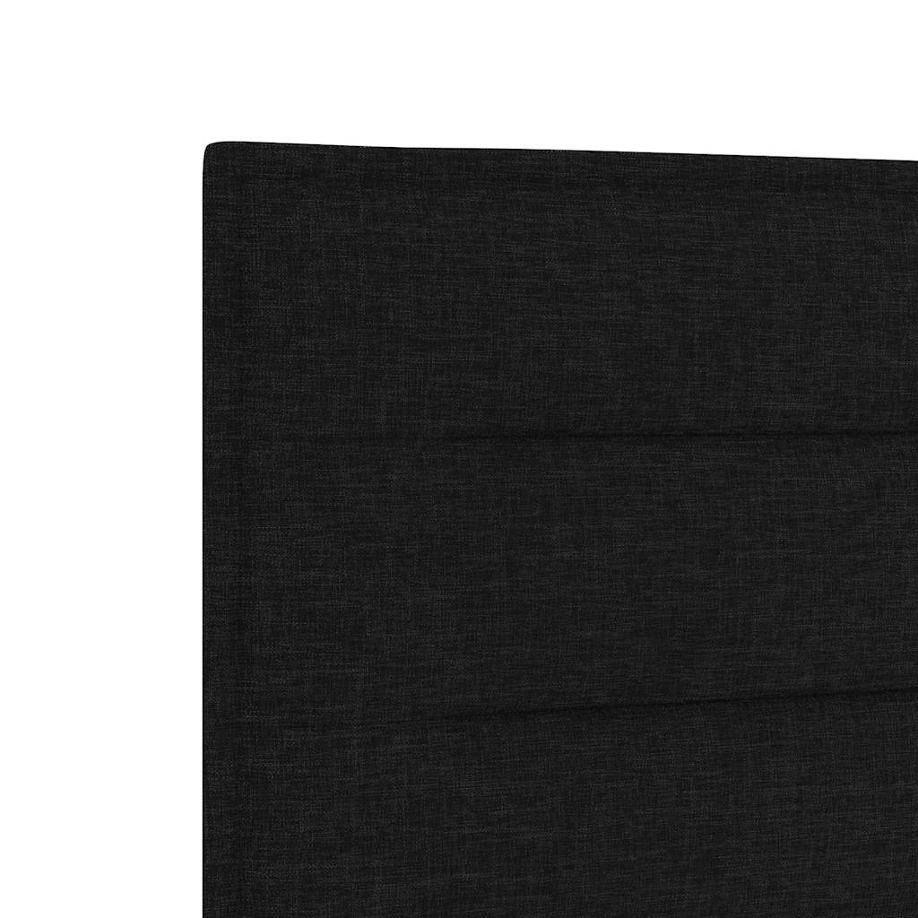 LED glava kreveta s LED trakama s uzglavljem Crna 90 cm tkanina