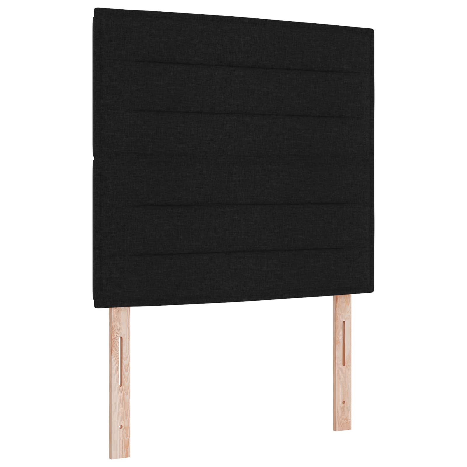 LED glava kreveta s LED trakama s uzglavljem Crna 90 cm tkanina