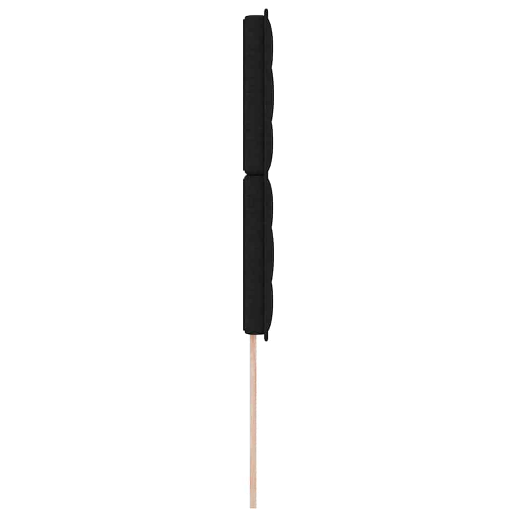 LED glava kreveta s LED trakama s uzglavljem Crna 90 cm tkanina