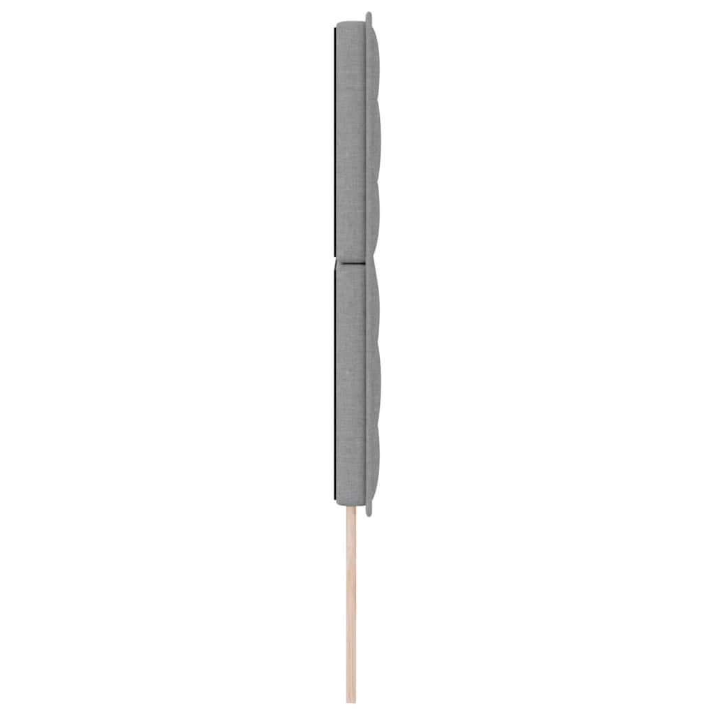 LED glava kreveta s LED trakama Svijetlo siva 144 cm tkanina