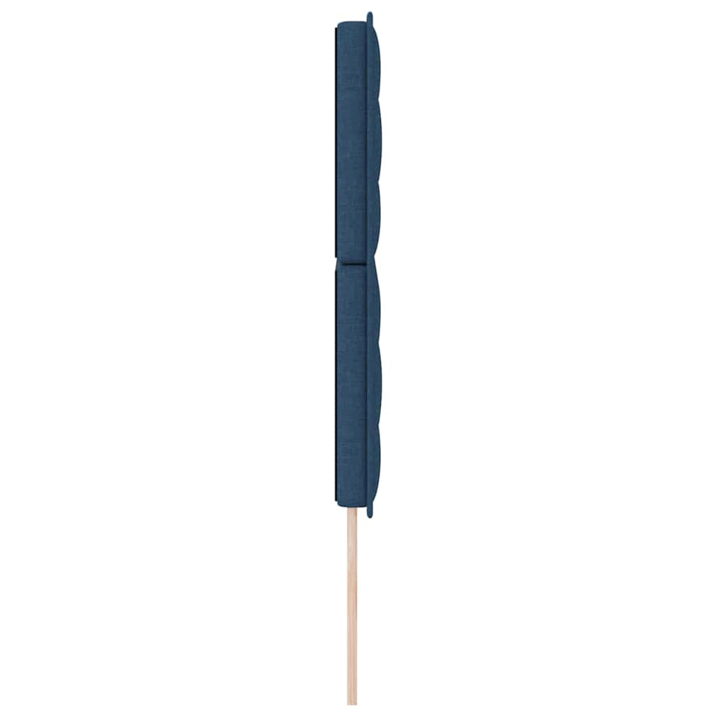 LED glava kreveta s LED trakama Plava 144 cm tkanina