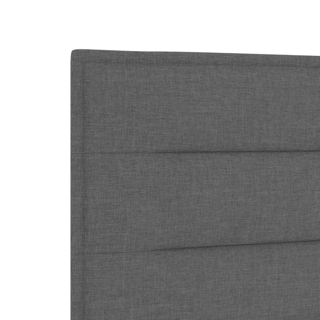 LED glava kreveta s LED trakama Tamno siva 160 cm tkanina