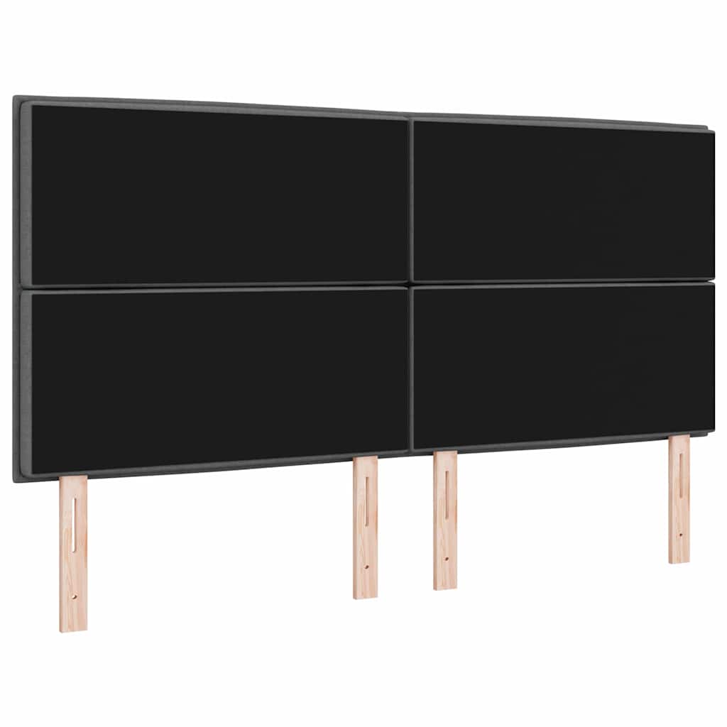 LED glava kreveta s LED trakama Tamno siva 180 cm tkanina