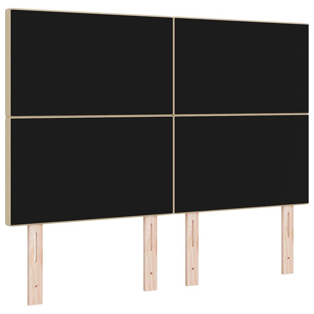 LED glava kreveta Siva zelena 144 cm Kordura tekstil