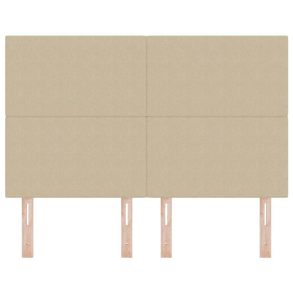 LED glava kreveta Siva zelena 144 cm Kordura tekstil