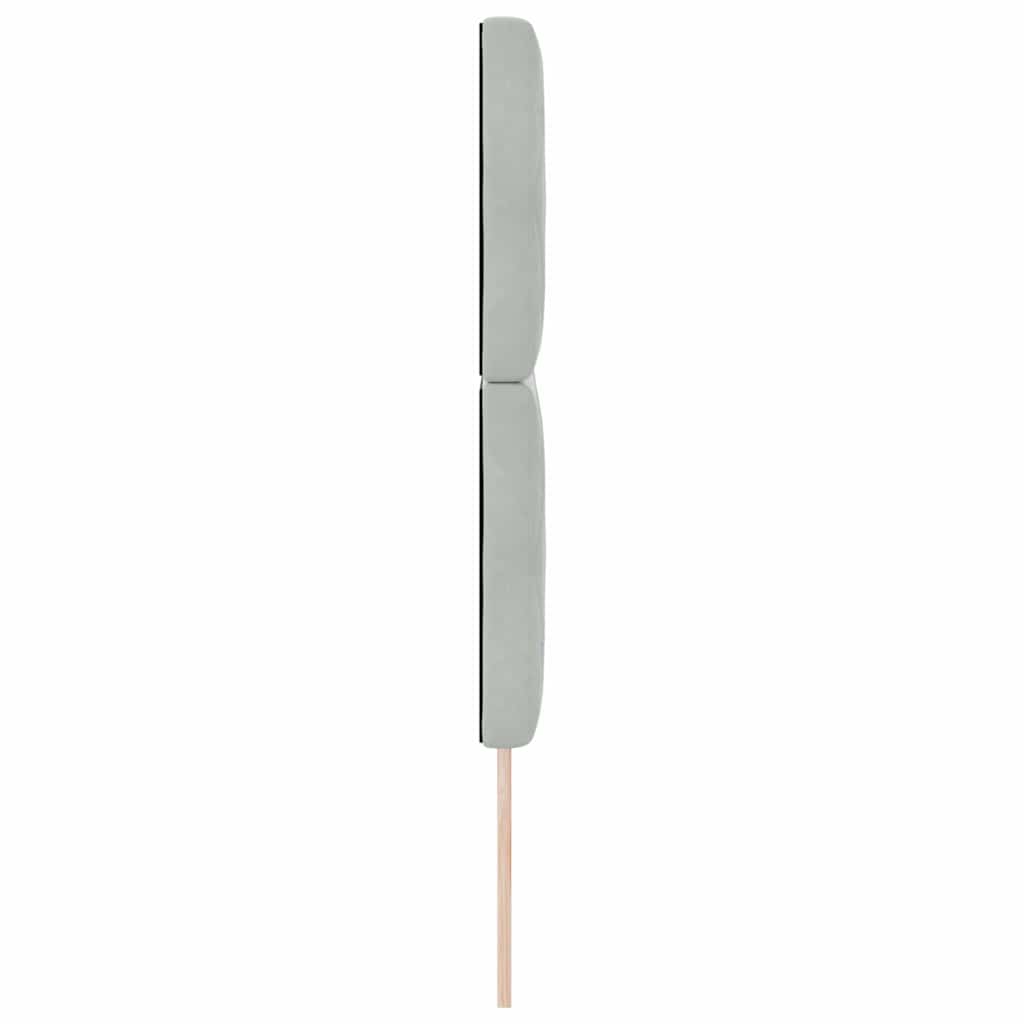 LED glava kreveta s LED trakama Svijetlo siva 160 cm Baršun